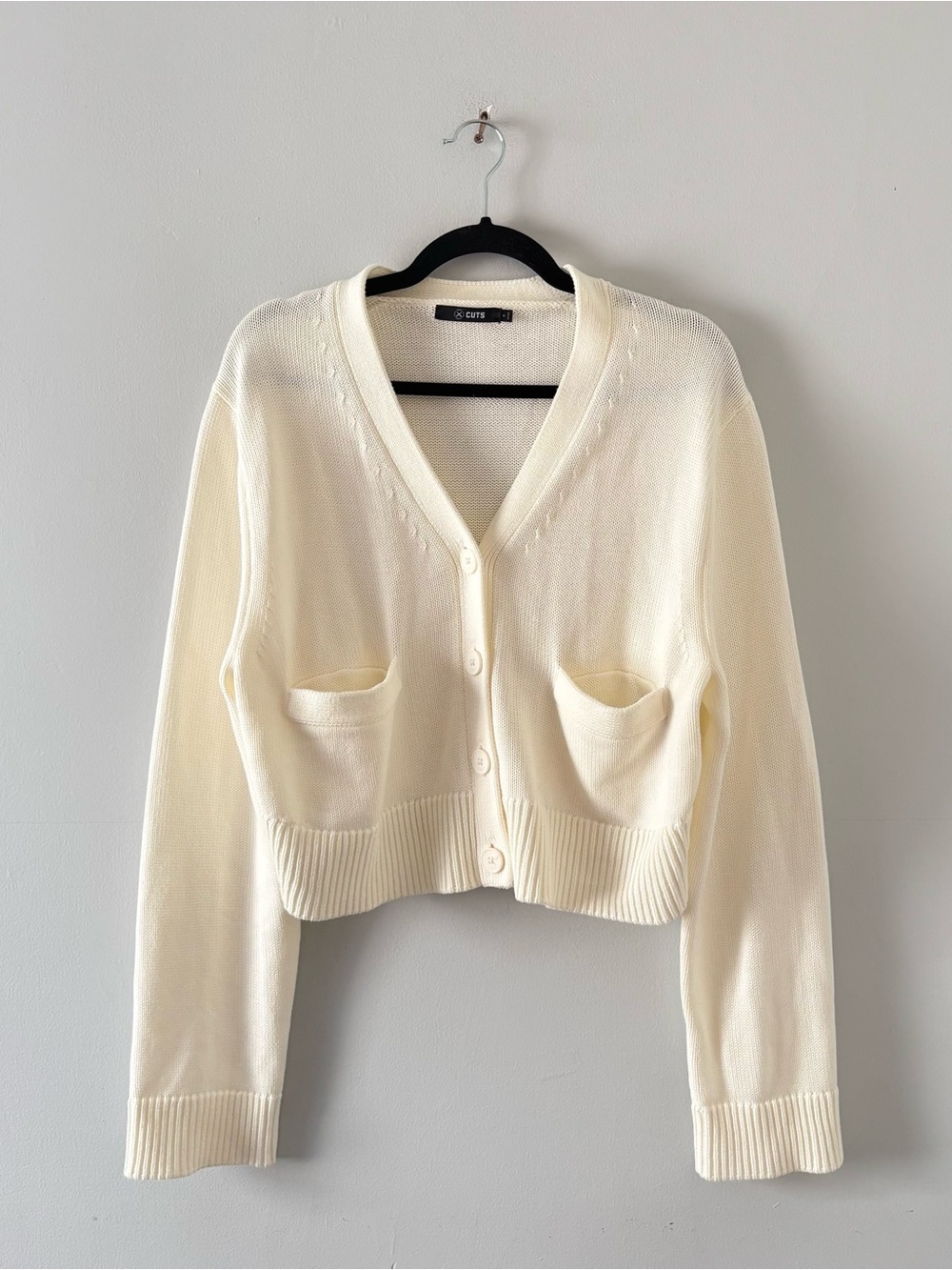 Cuts Clothing Women’s Upstate Cardigan in Eggshell Sweater Button Front Knit